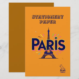 Stad van Licht: Krachtige Parijse Typografie Kunst Briefpapier
