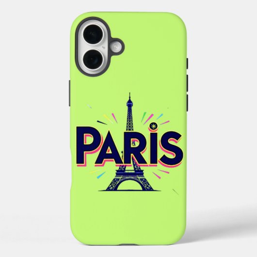 Stad van Licht: Krachtige Parijse typografie kunst Case-Mate iPhone Case (Achterkant)