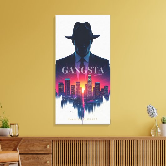Stad van Lichten Canvas Afdruk (Insitu (Woonkamer))