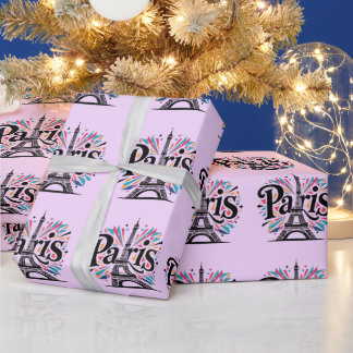 Stad van Lichten: Krachtige Parijse typografie kun Cadeaupapier