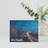 Stad van Lichten – Los Angeles Silhouet Briefkaart (Staand voorkant)