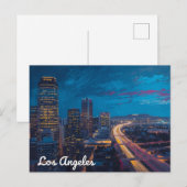 Stad van Lichten – Los Angeles Silhouet Briefkaart (Voorkant / Achterkant)
