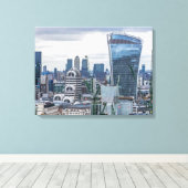 Stad van Londen gebouwen uitzicht canvas print (Insitu (Houten vloer))