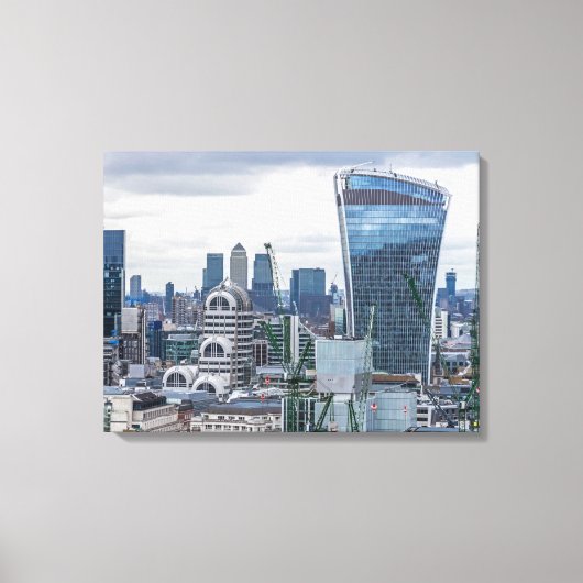 Stad van Londen gebouwen uitzicht canvas print (Voorkant)