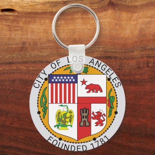 Stad van Los Angeles 1781,  Californië Erfgoed Sleutelhanger (Voorkant)