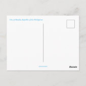 Stad van Manilla Republiek van de Filippijnen Desi Briefkaart (Achterkant)