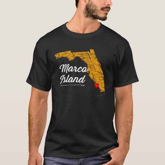 Stad van MARCO ISLAND FLORIDA Vakantie Souvenir Gr T-shirt (Voorkant)
