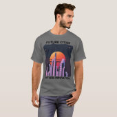 Stad van morgen grappig t-shirt (Voorkant volledig)