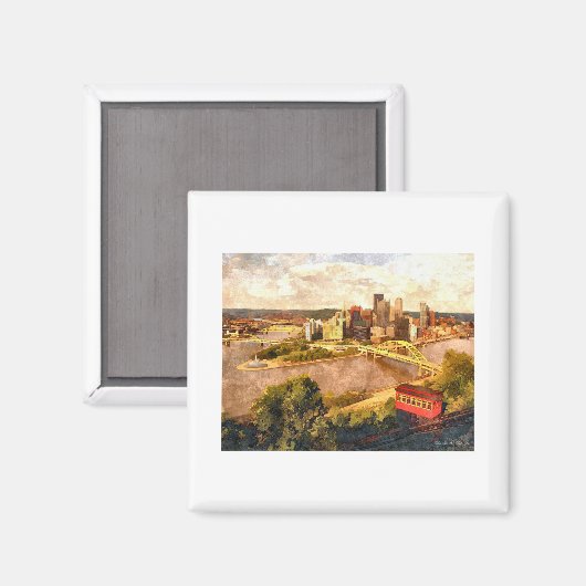 Stad van Pittsburgh Magnet (Voorkant / Achterkant)