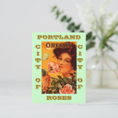 STAD VAN PORTLAND OREGON VAN DE ADVERTENTIE VAN BRIEFKAART (Staand voorkant)