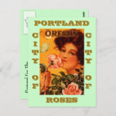 STAD VAN PORTLAND OREGON VAN DE ADVERTENTIE VAN BRIEFKAART (Voorkant / Achterkant)