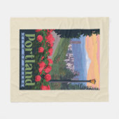 Stad van Roos | Portland, Oregon Fleece Deken (Voorkant (Horizontaal))
