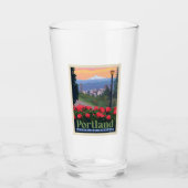 Stad van Roos | Portland, Oregon Glas (Voorkant)