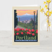 Stad van Roos | Portland, Oregon Kaart (Gele Bloem)