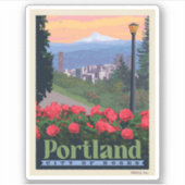 Stad van Roos | Portland, Oregon Sticker (Voorkant)