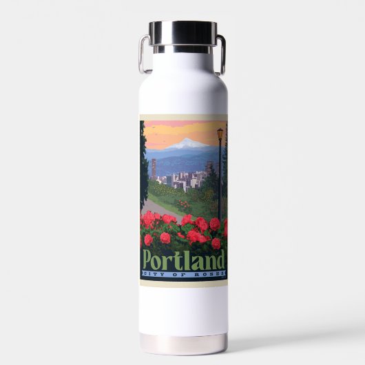 Stad van Roos | Portland, Oregon Waterfles (Voorkant)