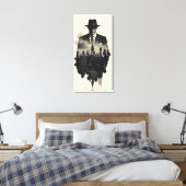 Stad van Schaduwen Canvas Afdruk (Insitu (Slaapkamer))