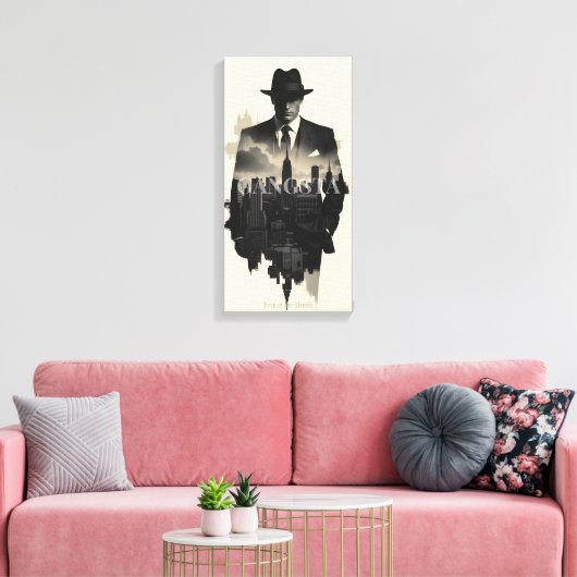 Stad van Schaduwen Canvas Afdruk (Insitu (Woonkamer))