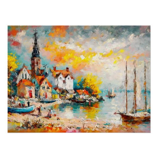 Stad van warmte en licht perfect poster (Voorkant)