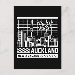 Stad van Zeilen Auckland Nieuw-Zeeland Skyline Briefkaart