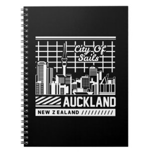 Stad van Zeilen Auckland Nieuw-Zeeland Skyline Notitieboek