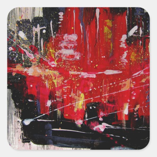 stad vierkante sticker (Voorkant)