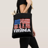 Stad Virginia Amerikaanse vlag Canvas tas (Dichtbij)