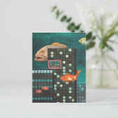 Stad vis briefkaart (Staand voorkant)