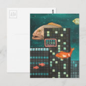 Stad vis briefkaart (Voorkant / Achterkant)