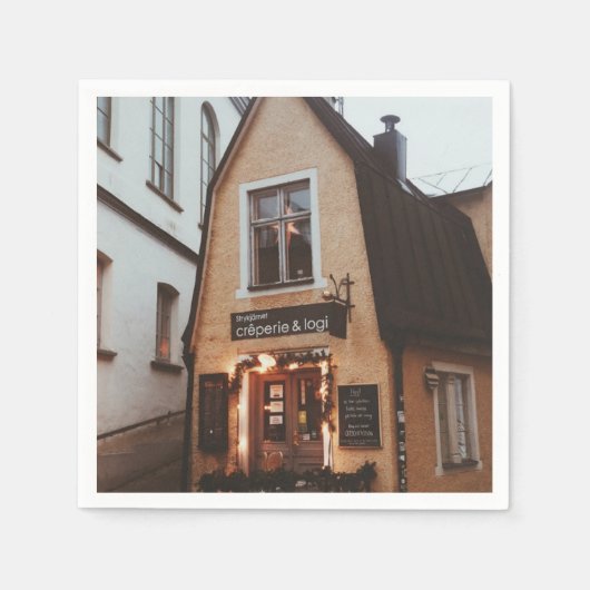 Stad Visby - Crêperie & Logi - Zweden Servet (Voorkant)