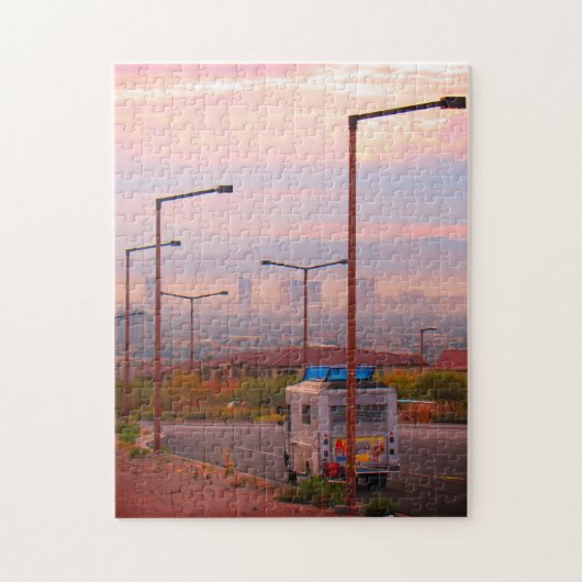Stad Voedsel Truck Legpuzzel (Verticaal)