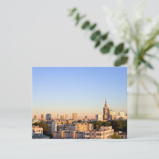 Stad Warschau in Polen Briefkaart (Staand voorkant)