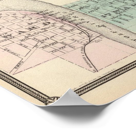 Stad Waupaca, dorp Winneconne Poster (Hoek)