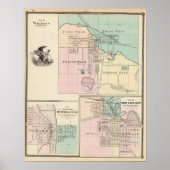 Stad Waupaca, dorp Winneconne Poster (Voorkant)