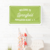 Stad Welkomstbord Baby shower Spandoek (Insitu)