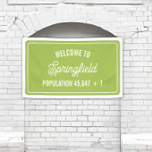 Stad Welkomstbord Baby shower Spandoek