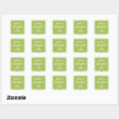 Stad Welkomstbord Groen Baby shower Vierkante Sticker (Vel)