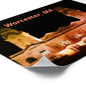Stad Worcester, Massachusetts Architecture Poster (Hoek)