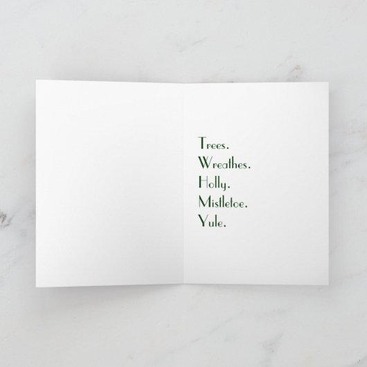 Stad Yule Feestdagen Kaart (Binnen)