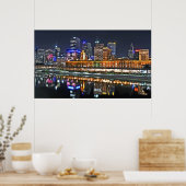 Stad zo helder panoramisch poster (Keuken)