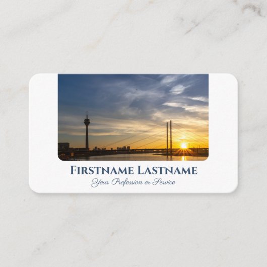 Stad zonsondergang Taxi chauffeur cabbestuurder ge Visitekaartje (Voorkant)