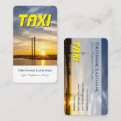 Stad zonsondergang Taxi chauffeur taxichauffeur st Visitekaartje (Voorkant / Achterkant)