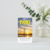 Stad zonsondergang Taxi chauffeur taxichauffeur st Visitekaartje (Staand voorkant)