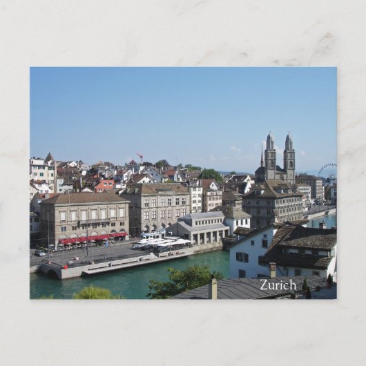Stad Zürich Briefkaart (Voorkant)