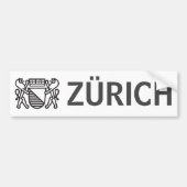 Stad Zürich, ZWITSERLAND Bumpersticker (Voorkant)