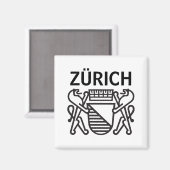 Stad Zürich, ZWITSERLAND Magneet (Voorkant / Achterkant)