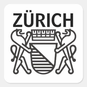 Stad Zürich, ZWITSERLAND Vierkante Sticker
