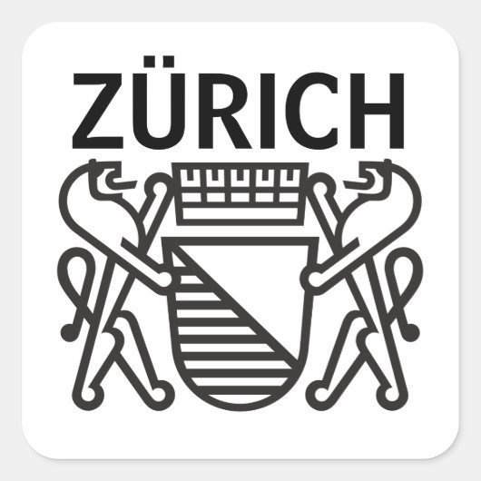 Stad Zürich, ZWITSERLAND Vierkante Sticker (Voorkant)