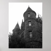 stad zwart - wit poster (Voorkant)