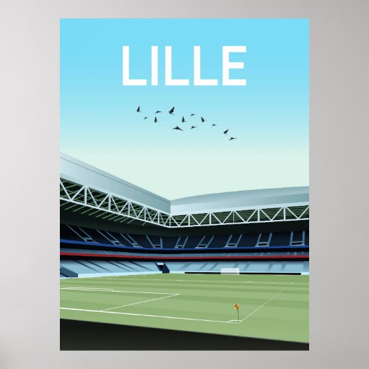Stade Pierre Mauroy Illustratie Ontwerp Poster (Voorkant)